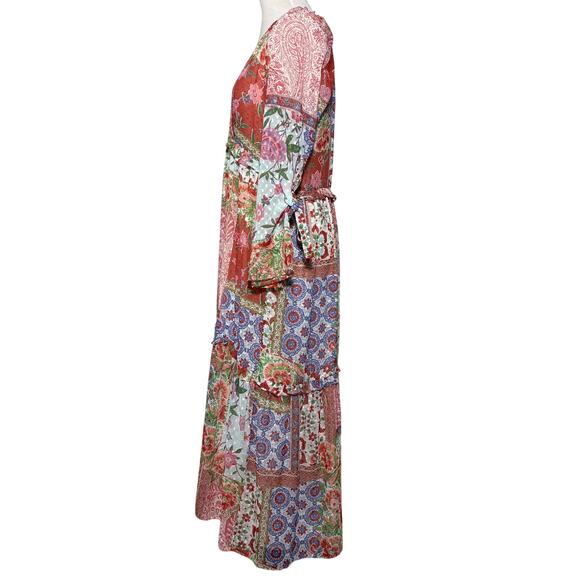 NWT Zara SZ M Multicolor Flowy Dress - Picture 4 of 8